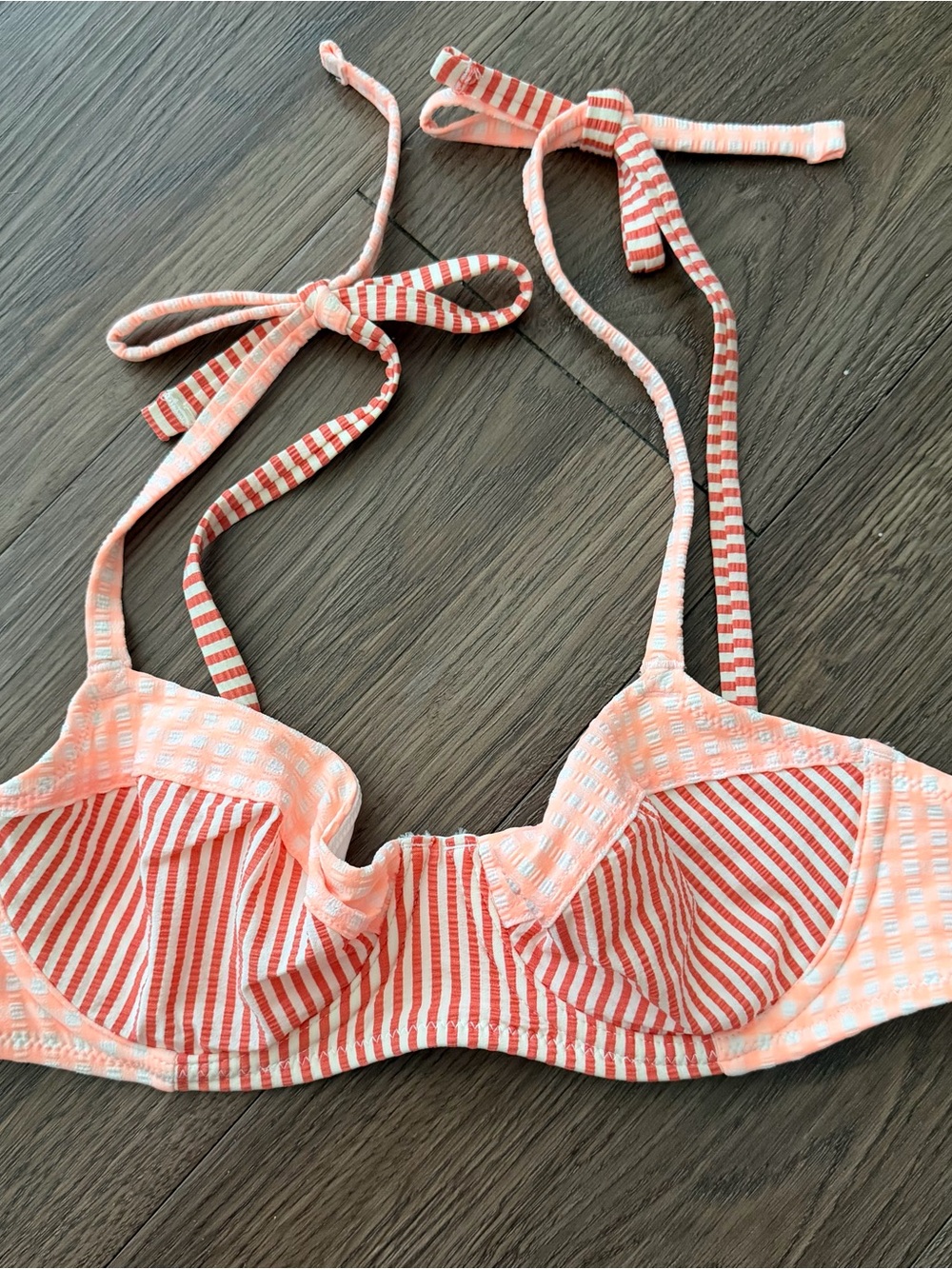 Aerie Seersucker Bikini Top